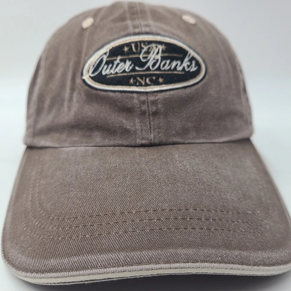 Outer Banks Hat Strapback Ahead Brown North Carolina Souvenir Casual Logo Men